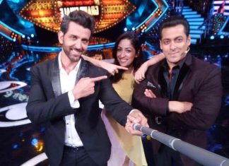 Salman Khan and Hrithik Roshan in Bigg Boss 10 Finale